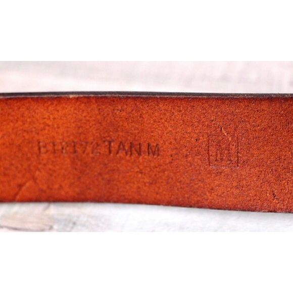 Fossil TAN BROWN GENUINE LEATHER 1 1/8"Wd DRESS CASUAL WOMEN'S BELT Sz M (F60 - Picture 7 of 9